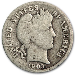 1903 Barber Dime Good/VG 1903 Barber Dime Good/VG